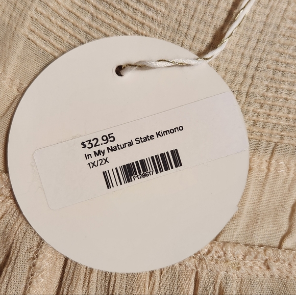 Umgee Beige Open-Front Kimono - Picture 3 of 7